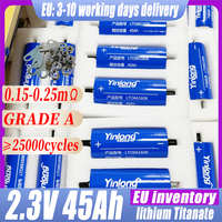 1-72PCS 2.3V 45Ah EU inventory of Yinlong new A-grade lithium titanate LTO battery 10C electric ship solar speaker power battery