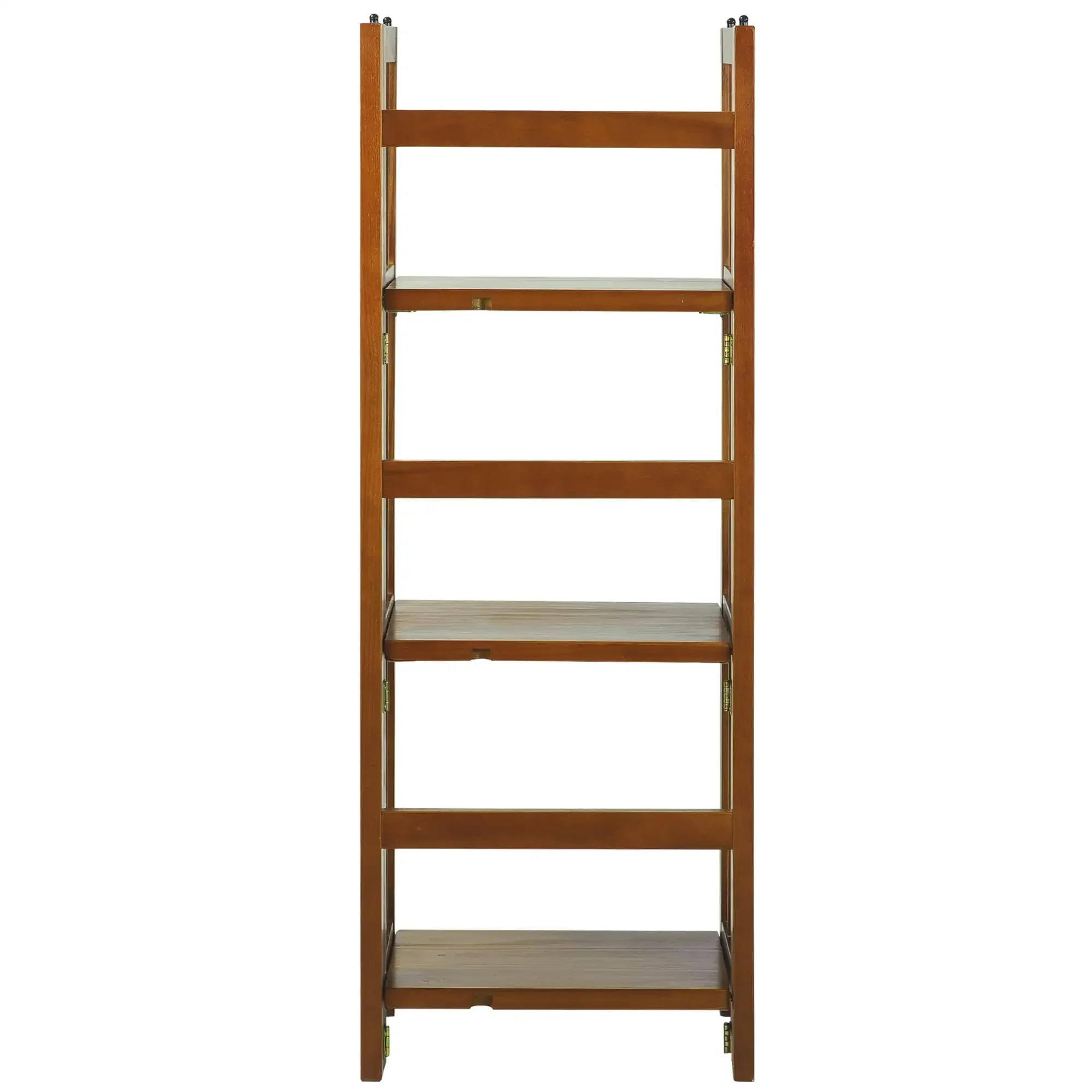 3 Rak 14 Inci Rak Buku Furnitur Kayu Kantor Lipat, Honey Oak