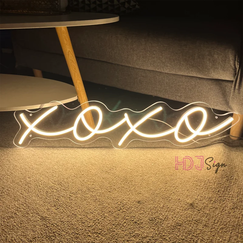 Xoxo Neon Sign Light For Wedding Decoration LED Neon Strip Lights Garden Home Bedroom Wall Decor Neon Party Sign Gift