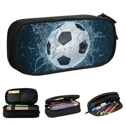 Soccer Ball Pencil Cases Football Sports Pencil Pouch Pen Box for Student Big Capacity Bag School Supplies Zipper Stationery