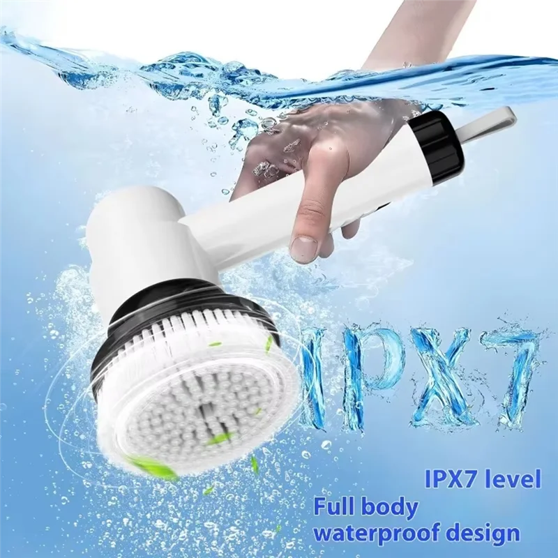 

HGFLE-6 In1 Домашняя электрическая щетка для чистки Многофункциональная водонепроницаемая щетка для чистки вилочной кухни и чистка пола для дома