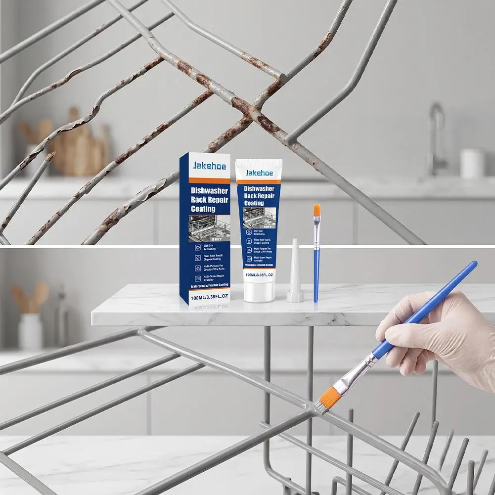 Geschirrspüler-Korb-Reparaturbeschichtung 100ml Grau Rostschutzflüssigkeit für Kunststoffstifte zur Wiederherstellung und Pflege von Küchenspülbecken-Körben – Detail 7