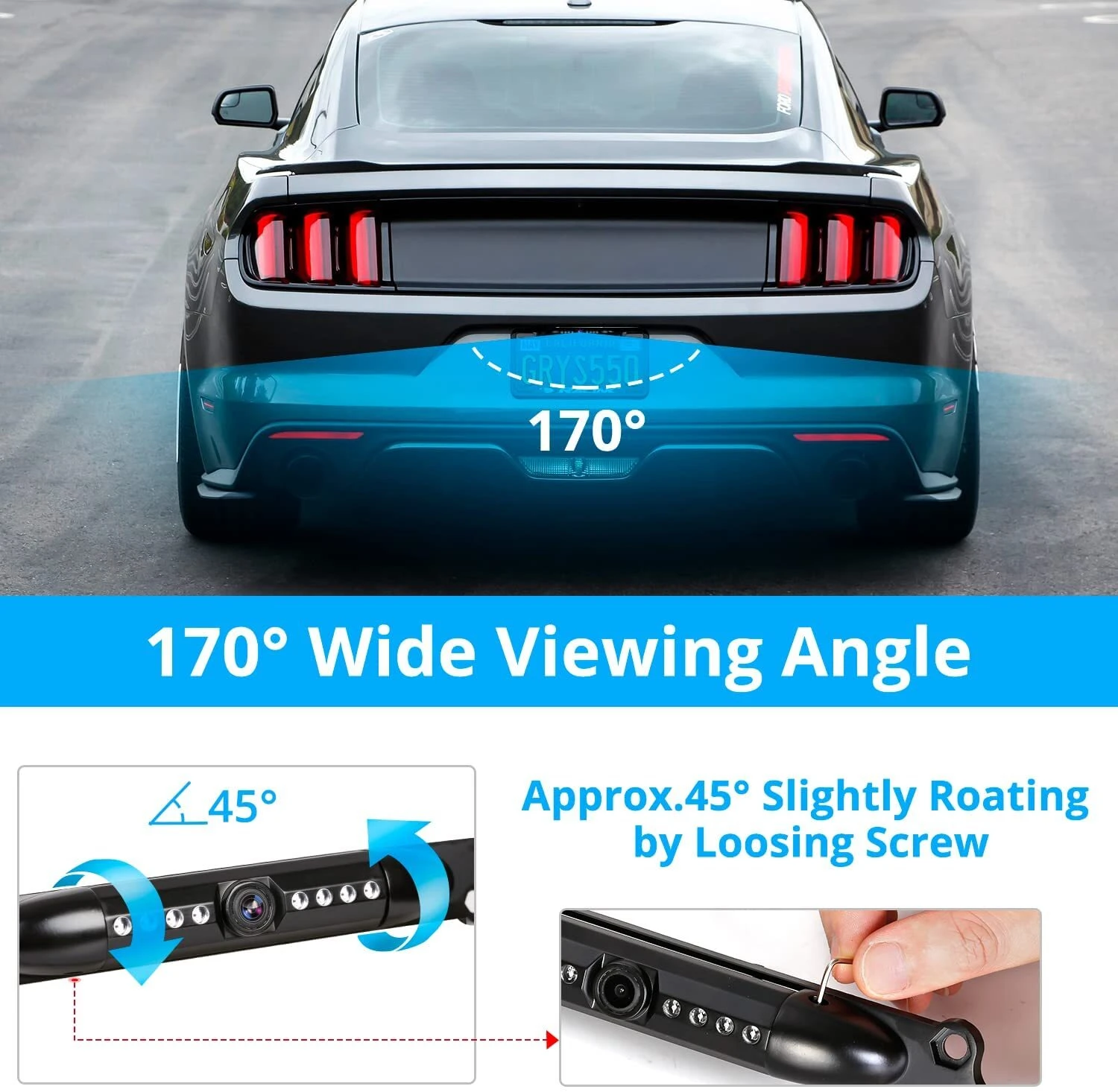 번호판 후방 카메라 170 °   광각 8개 LED 야 - License Plate Backup Camera Frame Mount 리뷰 및 가격