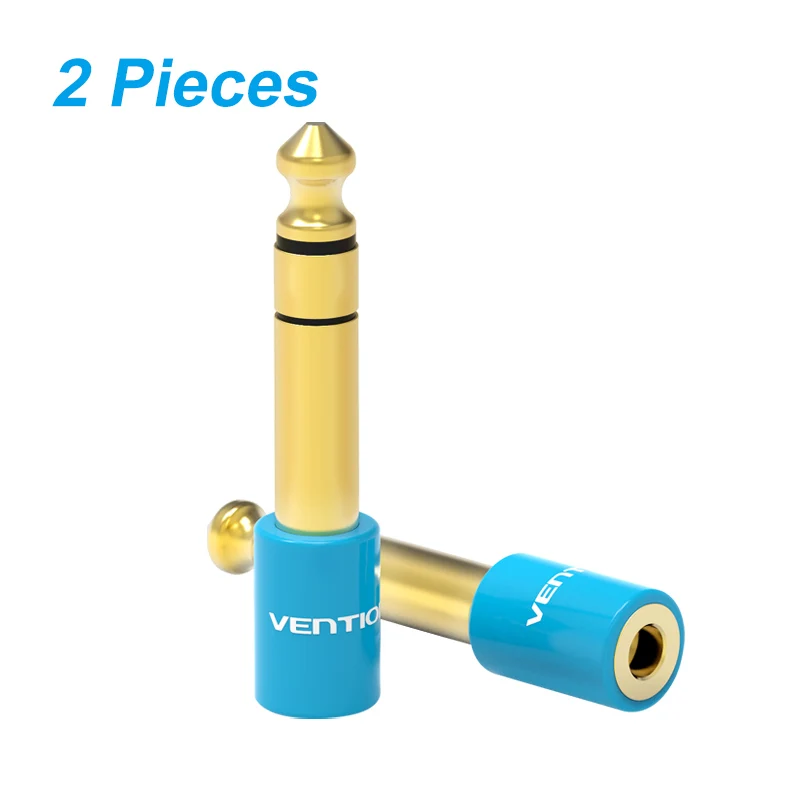Ventie 6.5mm naar Jack 3.5mm Microfoon Audio Plug voor Versterker Elektrische Gitaar Adapter Aux Kabel 3.5 Jack 6.35 Converter 2 stuks