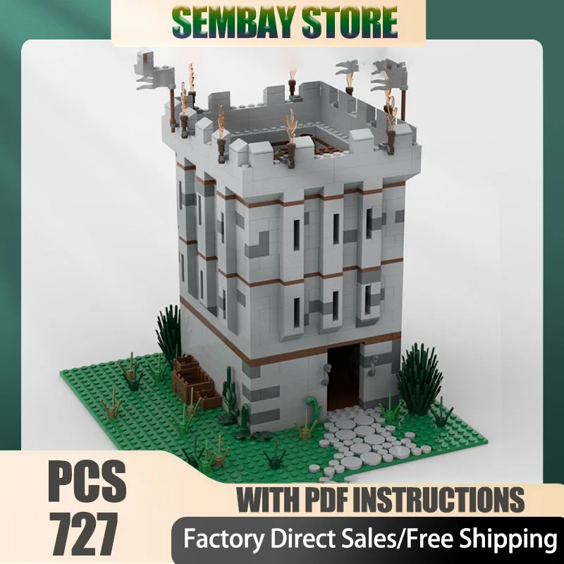 

Medieval Castle Model Moc Building Bricks Modular Medieval Tower Model Technology Blocks Christmas DIY Toy Construction Gifts