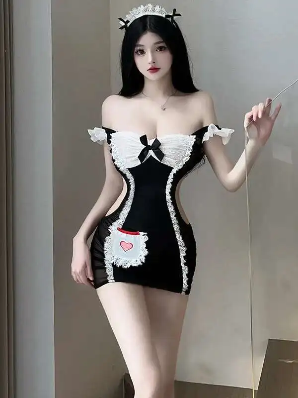 섹시 레이스 가슴 감싸는 허리 파임 백리스 폴드 시스루 거즈 랩 힙 핫앤스파이시 메이투 슬림 드레스 우아한 40WN