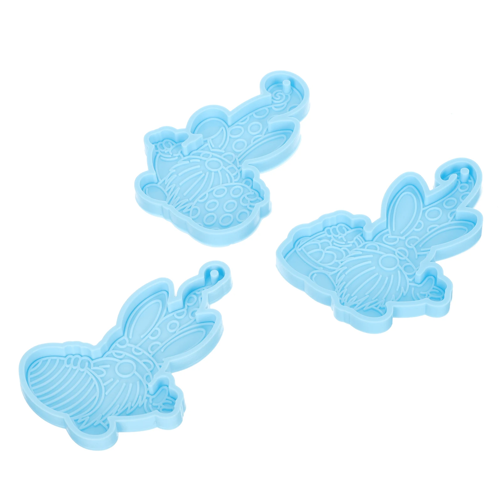 

3pcs No Face Keychain Mold Silicone Diy Pendants Making Ornament Tool Reusable Craft Jewelry Accessories Handmade Molds