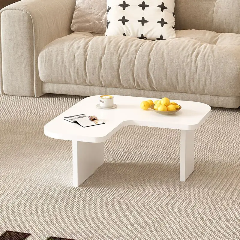Irregular special-shaped black minimalist sub coffee table living room household small apartment combination creative tea