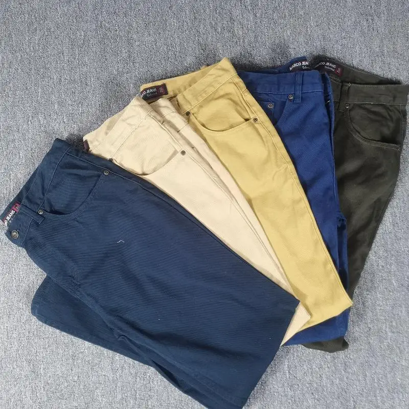 

Men's Casual Cotton Work Trousers Wear Resistant Loose Straight Leg Pure Cotton Menswear mal Defect Treaent