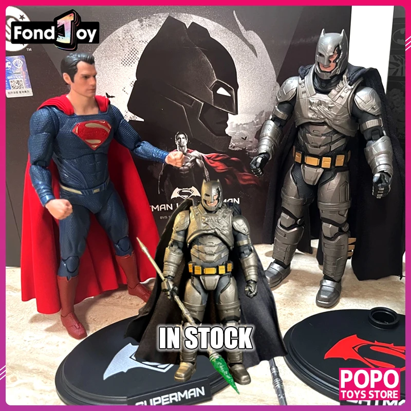 폰드조이 DC BVS 디럭스 세트 19cm 헨리 슈퍼맨 전투 손상 아머드 배트맨 액션 피규어 남성용 선물