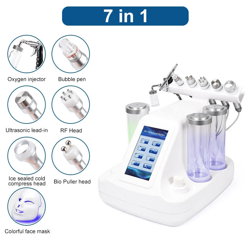 Hydra oxygen small bubble skin care machine ultrasonic vacuum face lifting deep cleaning beauty equipment