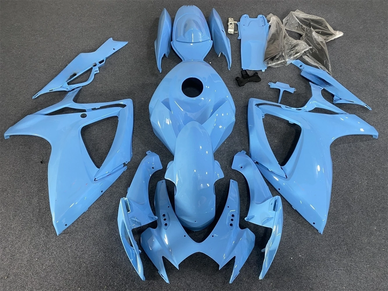 The motorcycle fairing is suitable for GSXR600 2006 2007 GSXR750 K6 06 07 blue motorcycle housing