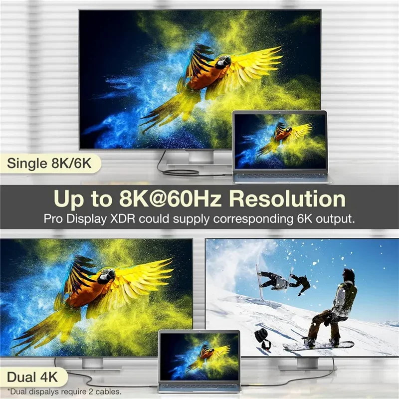 Thunder-bolt 4 USB C-유형 C 케이블 USB4 40Gbps USB-C 데이터 케이블 PD 240W Macbook Pro iPad용 고속 충전 유형-c 충전 라인