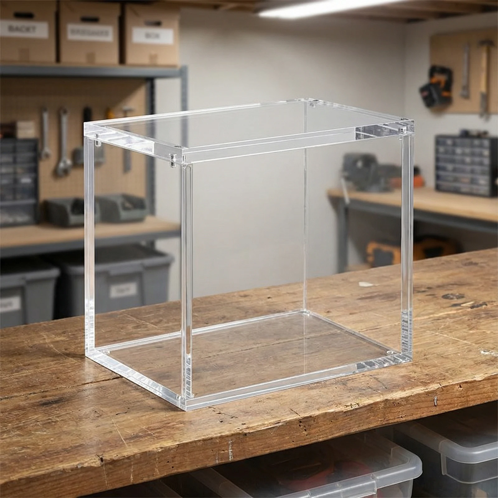 

Прозрачный акриловый демонстрационный бокс с магнитной дверцей, штабелируемый, с защитой от пыли, для коллекционных предметов и фигурок