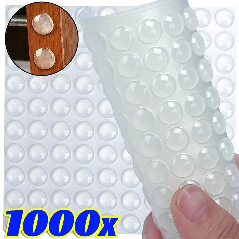 Mini Grain Silencer Sticker Adhesive Buffer Pads Non-Slip Clear Dots Damper Cabinet Silicone Door Stopper Reduce Noise Bumpons