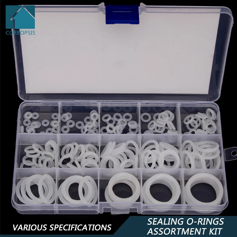 150-200-225PCS PCP Paintball Sealing O Rings White Silicone Replacements OD 6mm-30mm CS 1.5mm 1.9mm 2.4mm 3.1mm