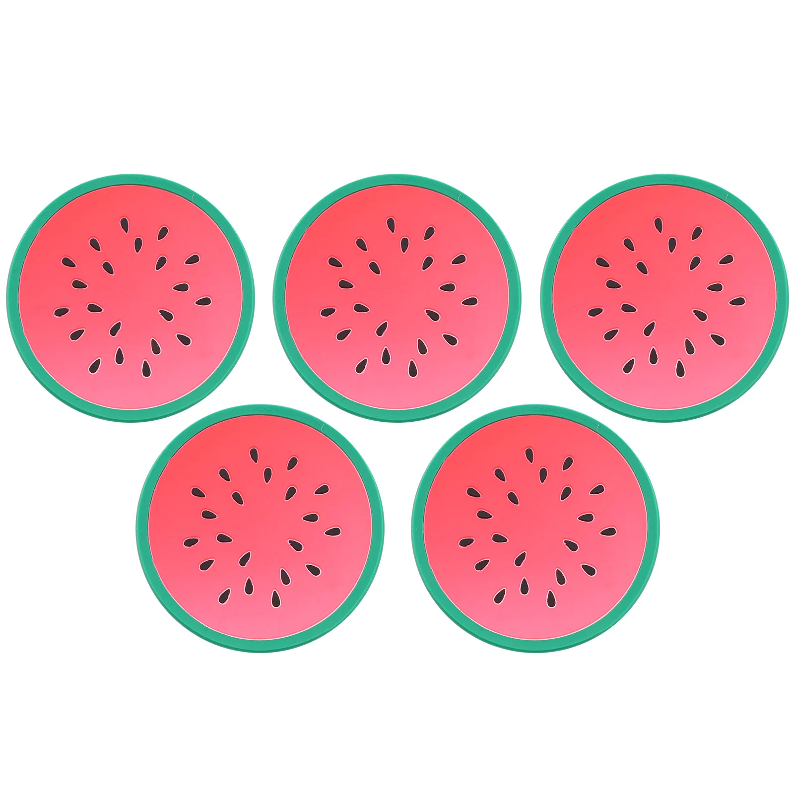 

10pcs Fruit Coasters Round Placemats Cute Cup Mat Desk Decorations Heat Resistant Anti Slip Coaster Table Protection Home