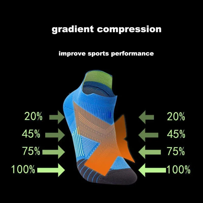 1 Pairs Men Women Socks Sports Compression Running Protector Ankle Protection High Elastic Pressure Boat Ankle Socks Short