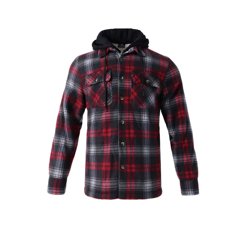 Men's European-sized Sweatshirt, Teenagers' Striped Checkered Hoodie, Winter Fleece, Fashionable, Simple and Casual Men’s Wear