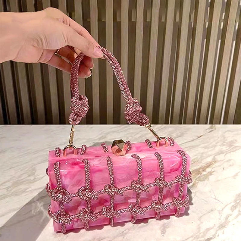 Imagem -03 - Jiomay-carteiras de Bolsa de Acrílico para Mulheres Bolsas de Designer de Luxo Embreagem de Maquiagem de Festa Bolsas de Noite Difícil Bolsalas