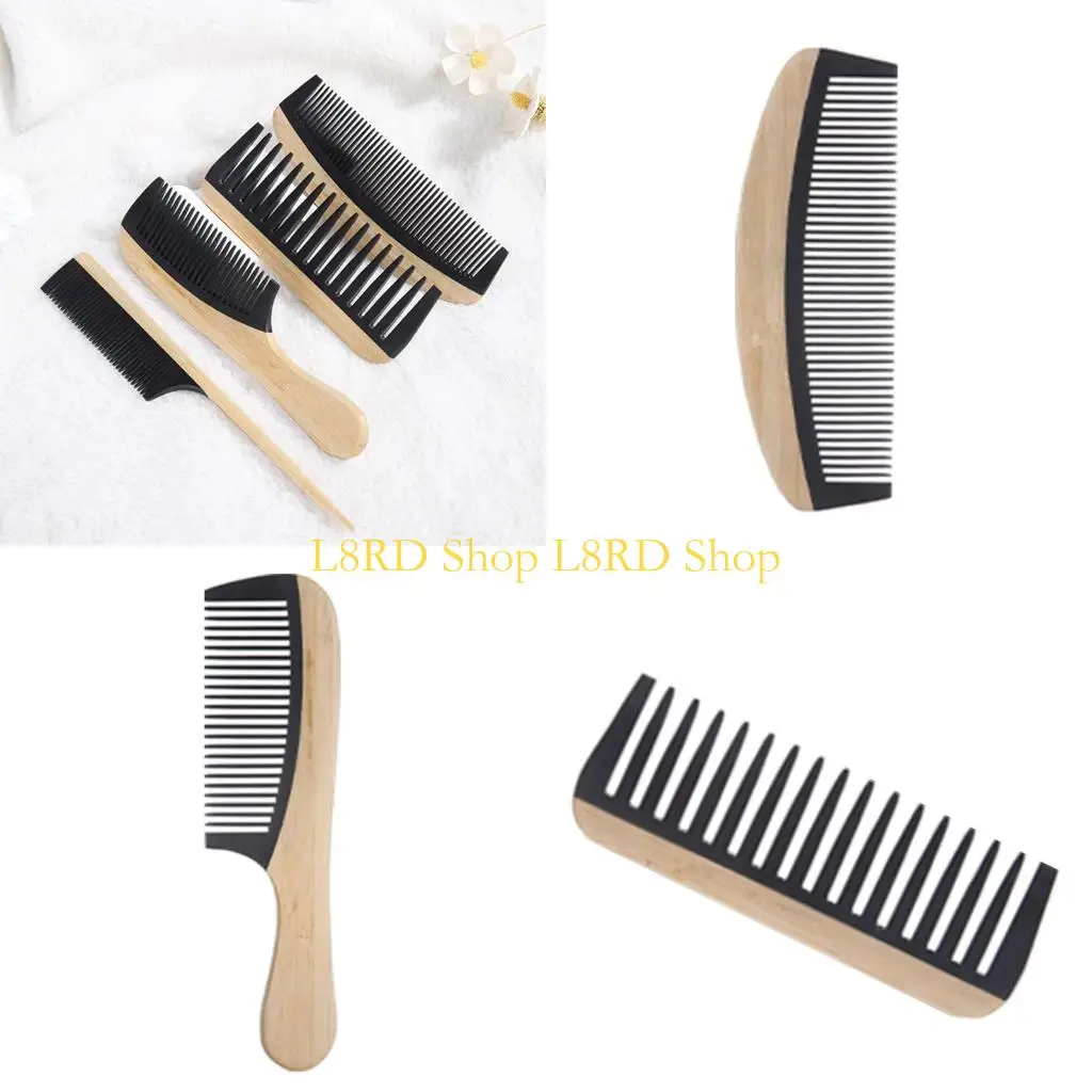 

L8RD Bamboo Antistatic Hair Comb Wide Tooth,Mouse Tail,Fine Tooth Comb for Long,Short,Thick,Thin,Wavy,Curly Hair Detangling