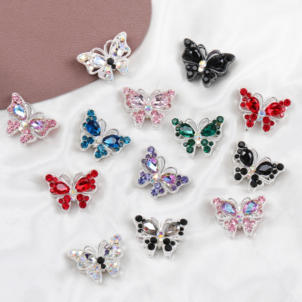 

Cordial Design 30Pcs 21*29MM DIY Fancy Beads/Hand Made/Jewelry Accessories/Rhinestone Effect/Butterfly Shape/Alloy Bead #18303