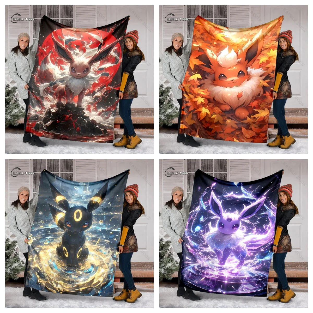 

Фланелевое одеяло с рисунком Pokemon Eevee, фигурки, домашний диван, одеяло для обеденного перерыва, детский студенческий рождественский подарок для детей