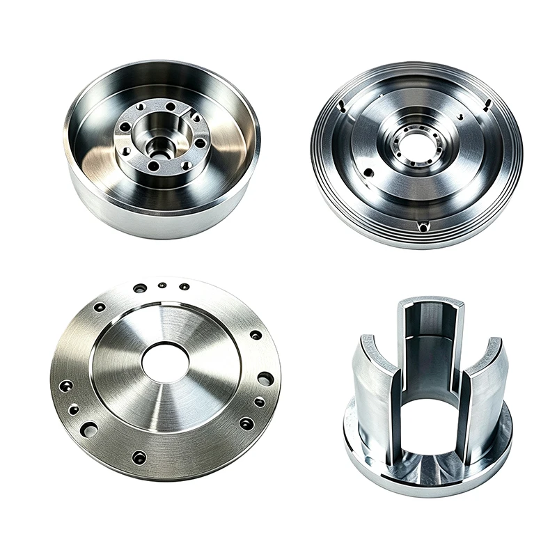 CNC Machined Metal Flange Parts Brushed Stainless Steel Custom Mechanical Adapter Disc for Automation Equipment