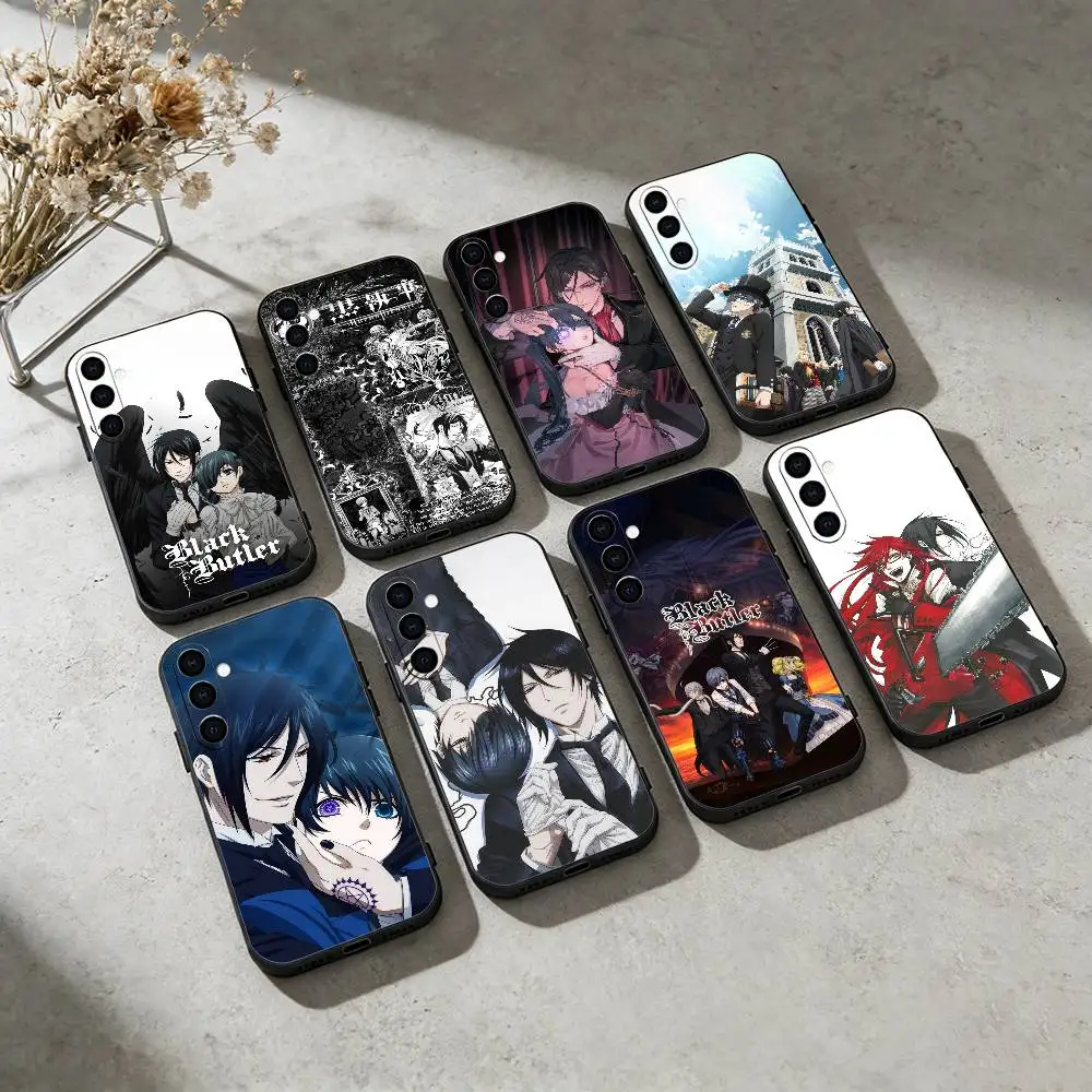 

Anime B-Black B-Butler Phone Case For Samsung Galaxy A91,80,73,72 ,71,53,52,32 ,31,22,21s,20,Soft Black Case