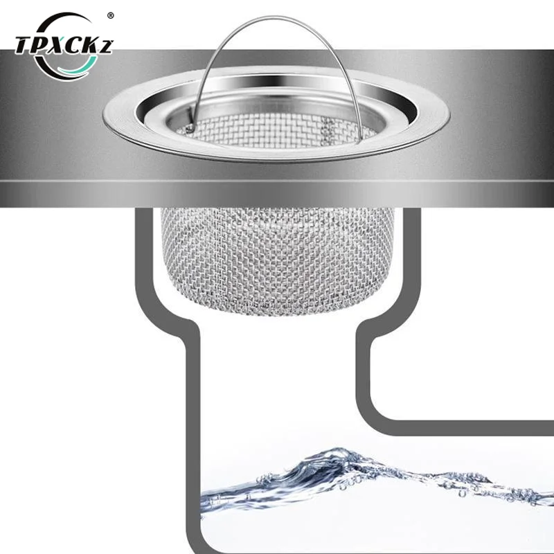 SL Stainless Steel Kitchen Sink Drain Strainer Fine Mesh Easy Lift Handle Prevents Food Waste Clogging Pipes For Daily Use