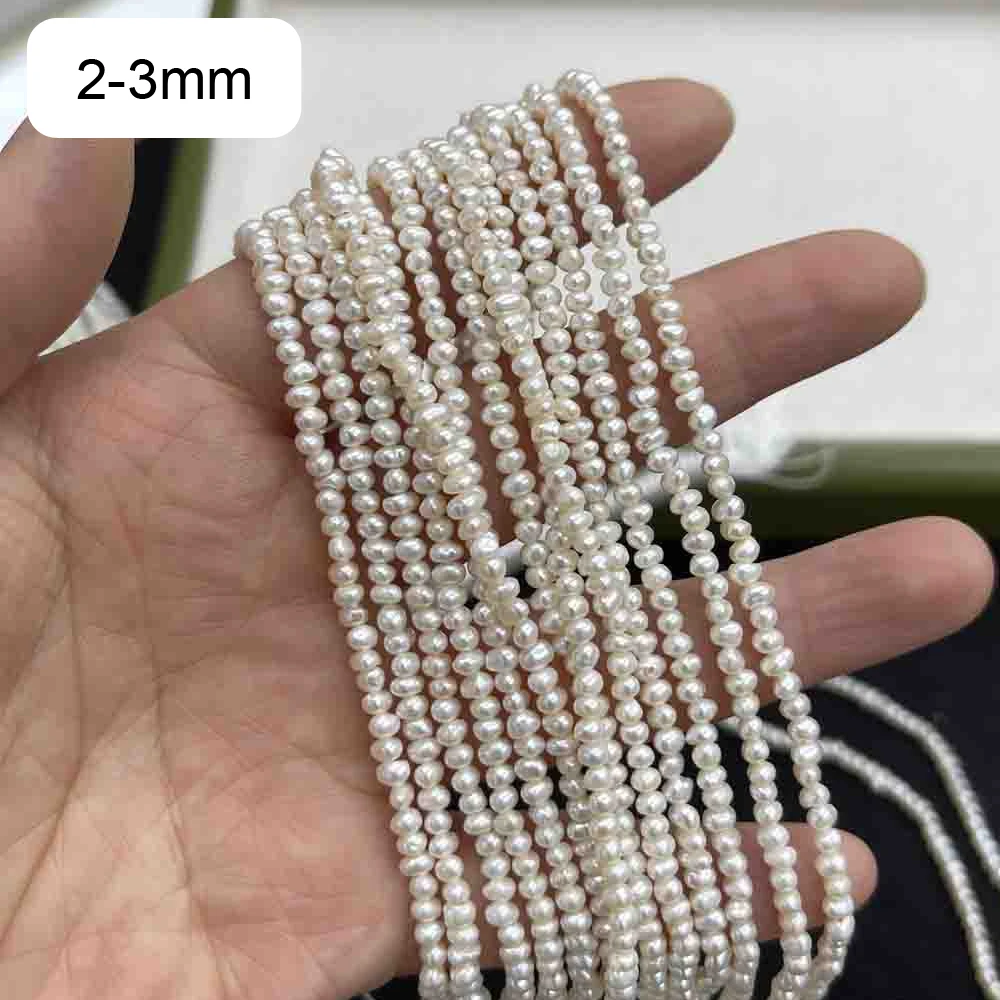 Eine 4,5–5,5 mm barocke natürliche Süßwasserperlen, unregelmäßige halbfertige Perlen für Schmuckherstellung, DIY-Halskette, Armband, Zubehör – Detail 12