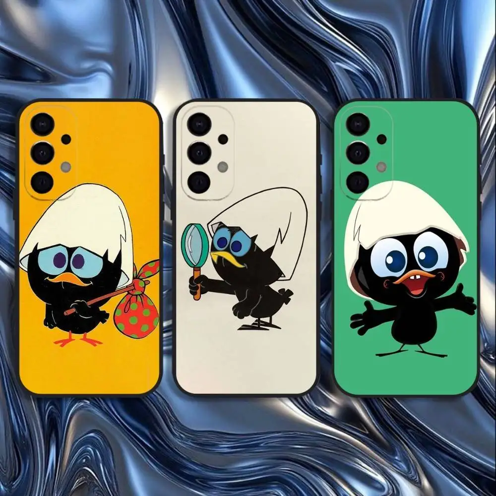 

Cute Calimero Phone Case For Samsung S25,S24,S21,S22,S23,S30,Ultra,S20,Plus,Fe,Lite,5G Black Cover