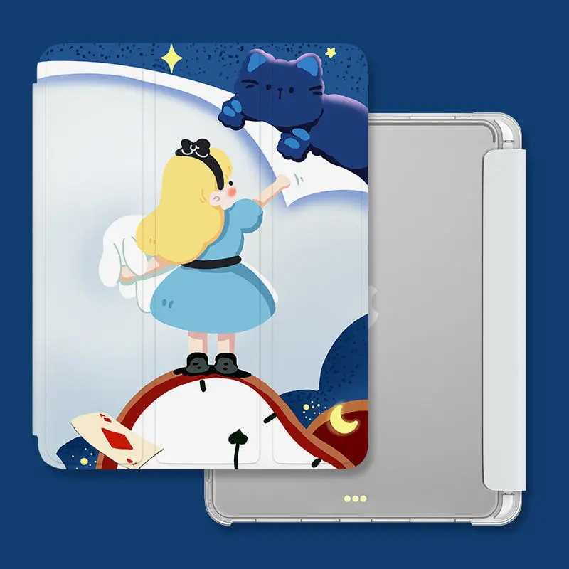 Мягкий чехол из ТПУ для Samsung Tab S7 S8 S9 11 Plus S10 S9 12,4 дюйма, чехол Smart Cover для Tab A9 8,7 дюйма Plus 11 дюймов A8, держатель для карандашей Funda