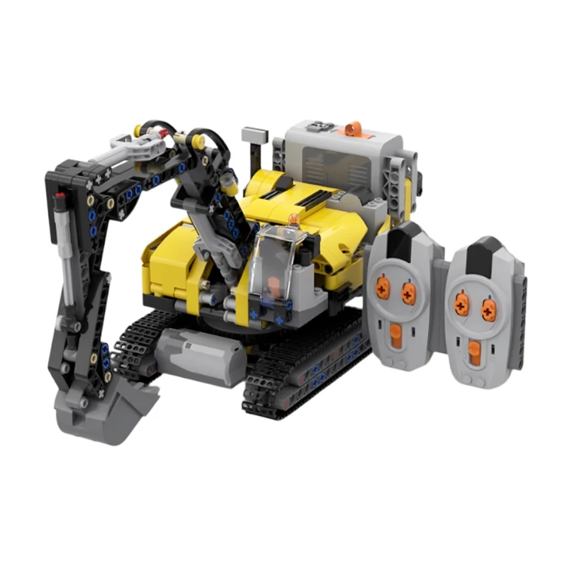 

MOC-XM037 Модель электрического гусеничного автомобиля с дистанционным управлением, 537 шт., набор строительных блоков, игрушки «сделай сам» для рождественских подарков