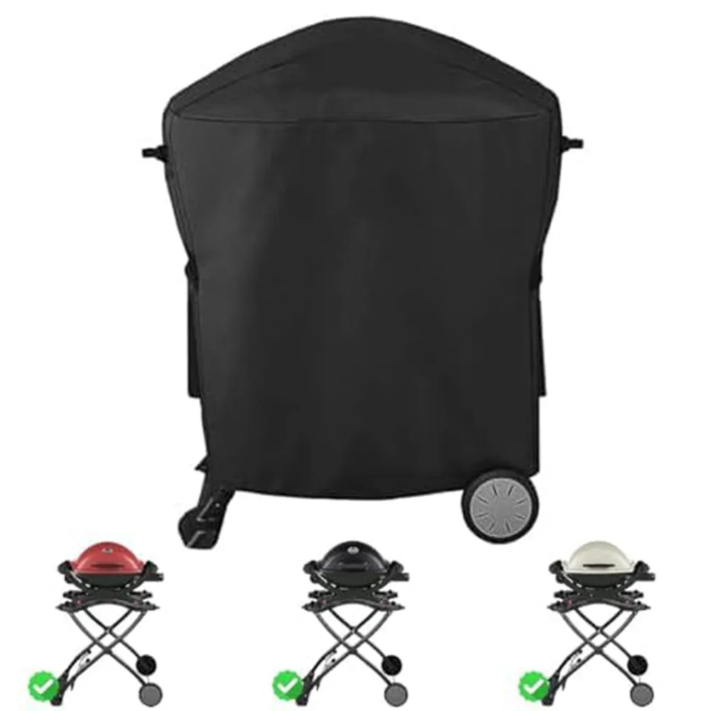 Dustproof Grill Cover 210D Oxford Cloth Cover Grill Storage Full Coverage Strong Waterproof Performance For Weber Grills