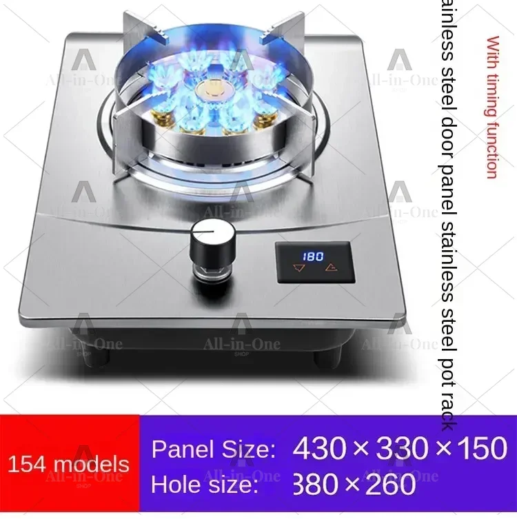 Gas Stove Single  Household Desktop Liquefied Gas Natural Gas Embedded Stainless Steel Fierce Fire