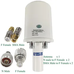 SignalPlus 사우디 아라비아용 특별 듀얼 극성 피드 안테나, 1700-4000MHz, 4g, 5g 접시 반사경, 2x 32dBi 전용 피드