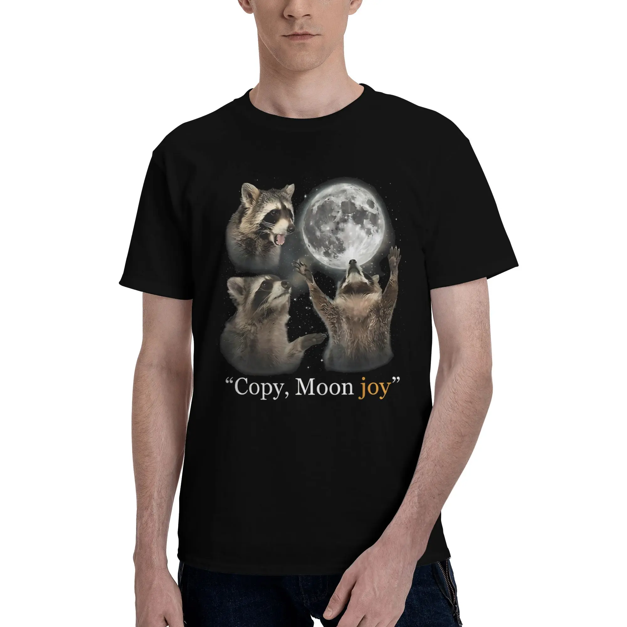 Copy Moon Joy 17 Funny Graphic 100% Cotton T-Shirt  Tees Tops For Men