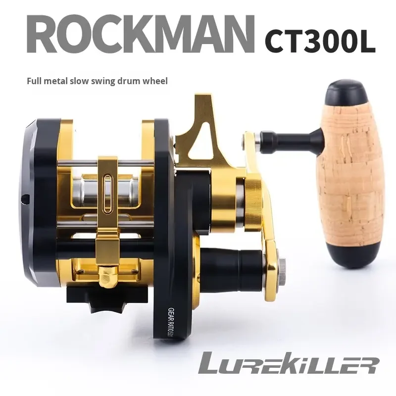 Kenaier Wholesale Custom All-Metal 30kg Drag Fishing Baitcasting Drum Wheel Reel for Ocean Boat Anglers