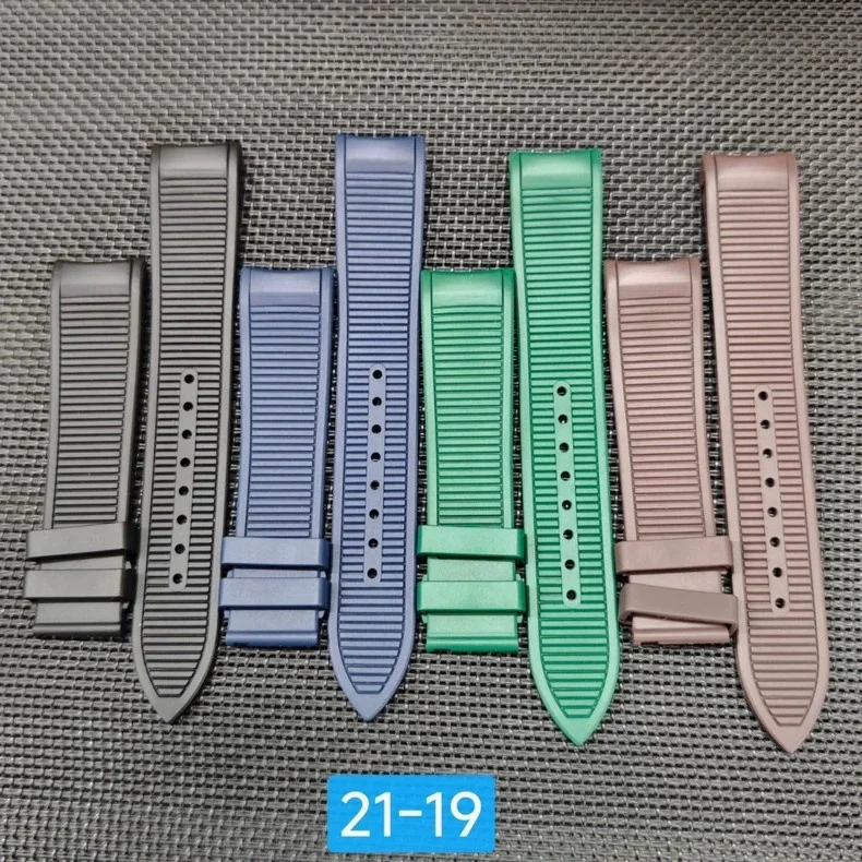 Suitable for PIAGET POLO series watch straps, fluororubber straps, waterproof and sweat proof G0A43001