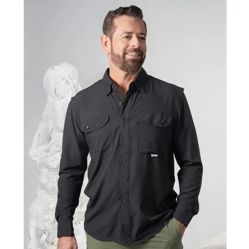 High Performance Men's Outdoor Shirt Breathable Tear Resistant Ultra Stretchable Spring Summer Polyester Fiber Quick Dry Long...