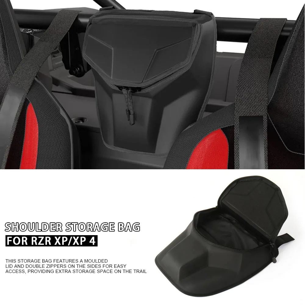 

UTV For Polaris RZR XP Premium XP 4 Sport XP4 Ultimate 2024 2025 Seats Center Door Shoulder Console Storage Cargo Bag Black