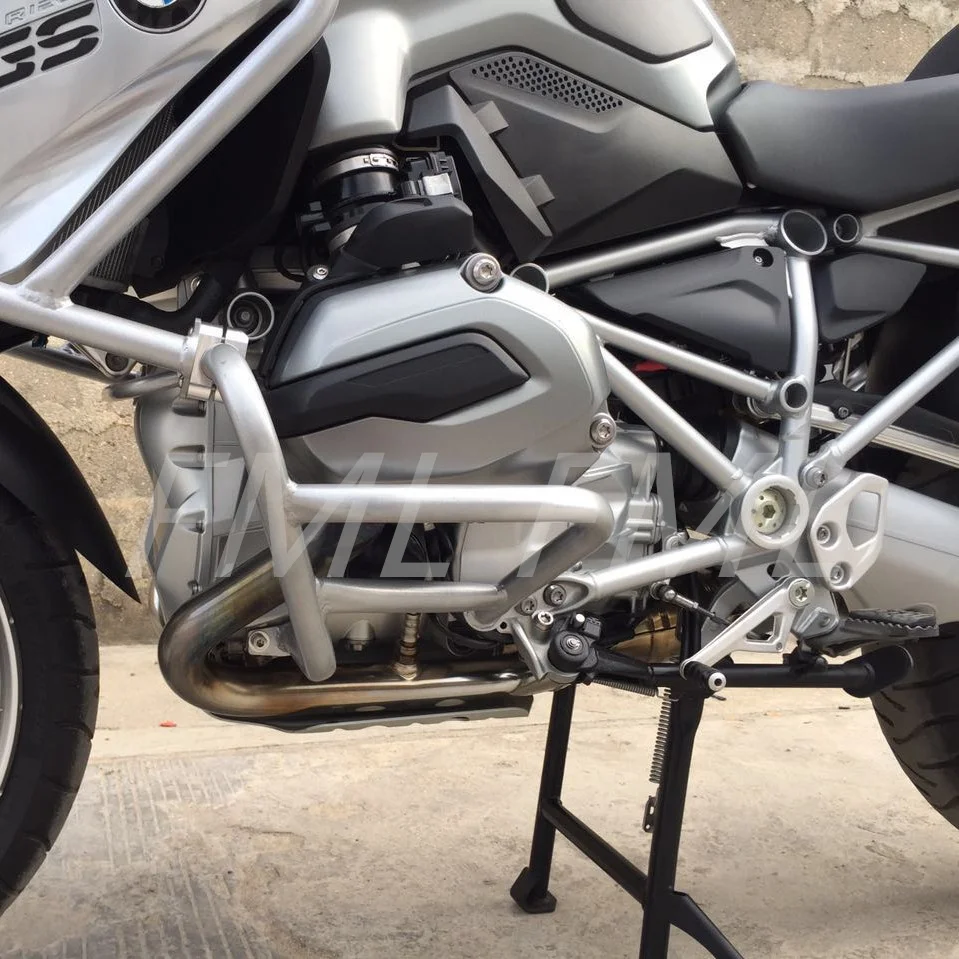Motorcycle Bumper Protector Bar Set Crash Upper Lower Engine Guard For R1200GS LC 2013-2018 Black Silver