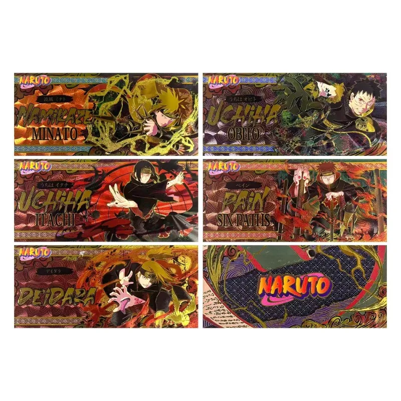 

New Naruto Gold Foil Paper Obito Pain Itachi Anime Action Figure Anime Collectibles Anime Merchandise Decoration Christmas Gift