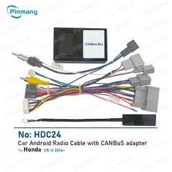 Car stereo Radio Cable Adapter android Head unit Power Wire Harness audio connector CAN Bus Decoder for Honda CRV  CR-V 2015