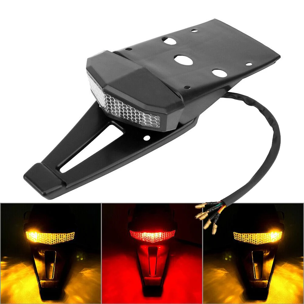 Tail Light With Bracket Tail Light Bracket Versatile LED Tail/Turn Signal Light for Dirt Bike Use Easy to Install