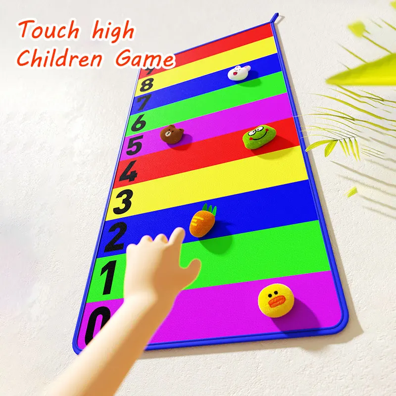 Kids Touch High Carpet Games Bounce Trainer promuove la crescita divertimento giocattolo sportivo righello di altezza giocattoli da esterno per interni per bambini