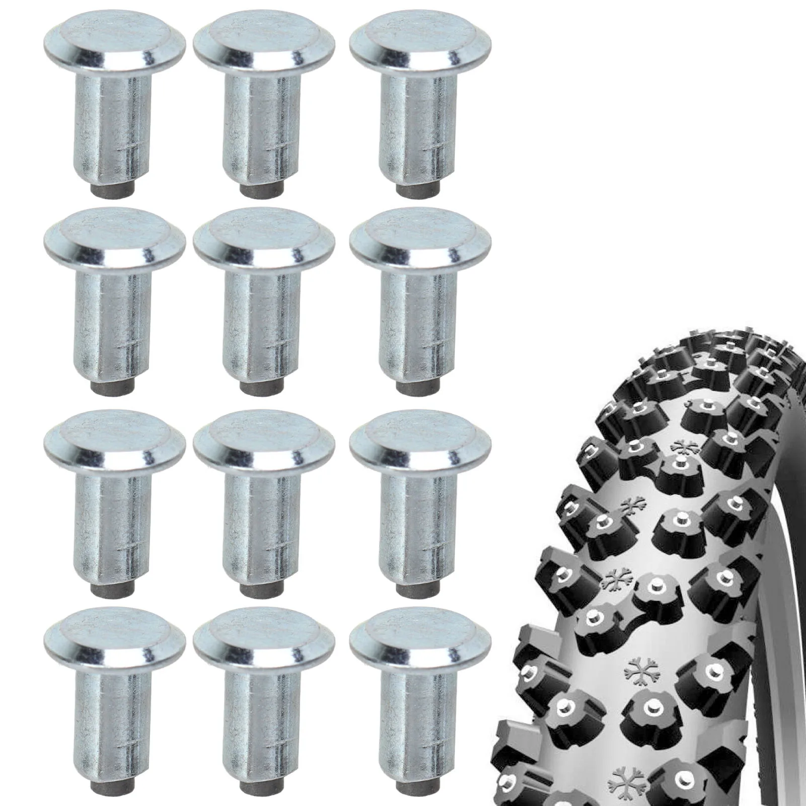 100 Pcs Bike Universal Tire Studs Skidproof High Strength Wearproof Car Wheel Tyre Stud Screws for Scooters motorcycles