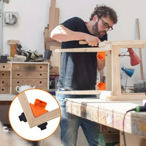 90 degrees corner staples for carpentry, fast spring loaded, fast adjustable, cabinets, photo phrase, 2pcs 6 Main Sales Blamphers - №5