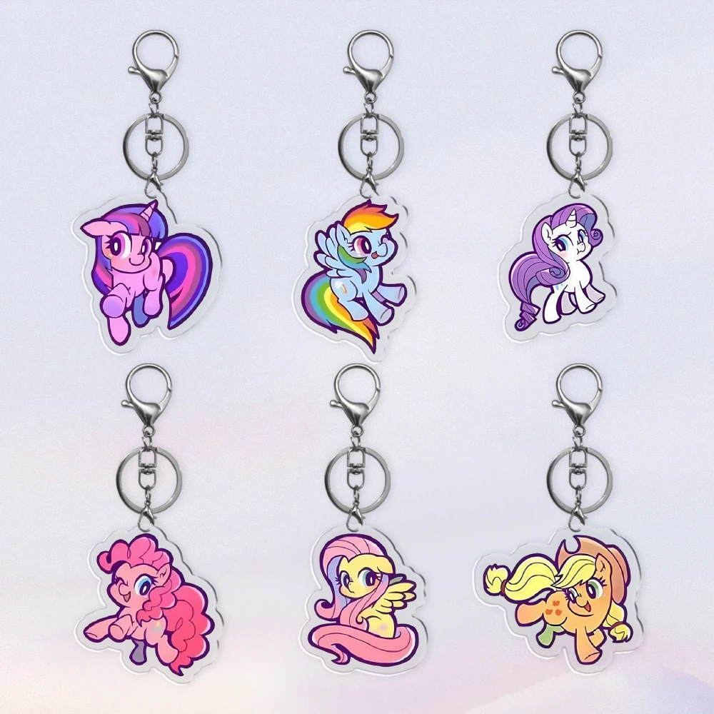 

Diy Twilight Sparkle Acrylic Keychain Q Version Jewelry Backpack Pendant Girl Fashion Accessories Holiday Gifts